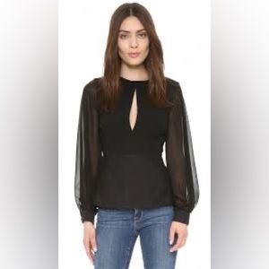 C/meo collective counting stars long sleeve top black size large NWT